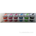 Tasse en silicone de couleur unie pliable de 355 ml